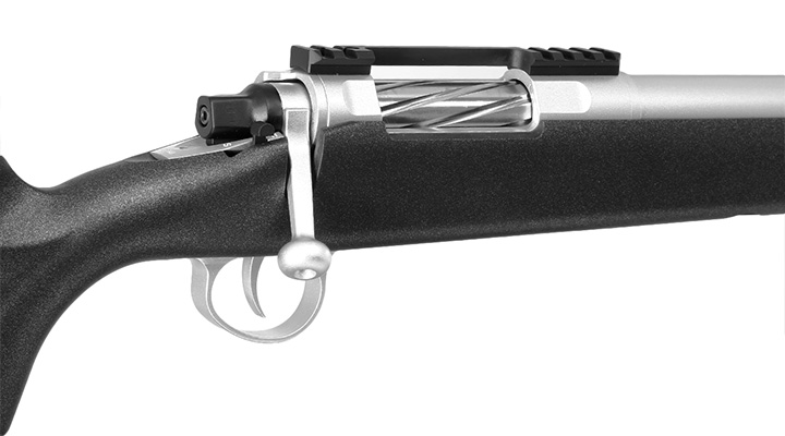 APS / EMG Barrett Fieldcraft Gas Bolt Action Snipergewehr 6mm BB schwarz / silber Bild 8