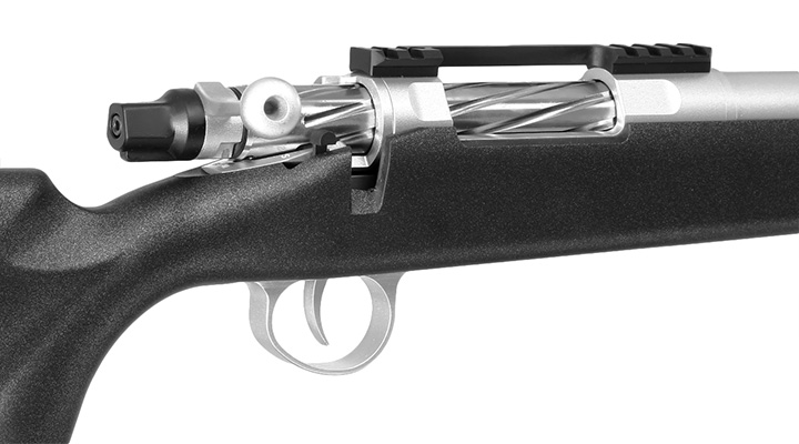 APS / EMG Barrett Fieldcraft Gas Bolt Action Snipergewehr 6mm BB schwarz / silber Bild 9