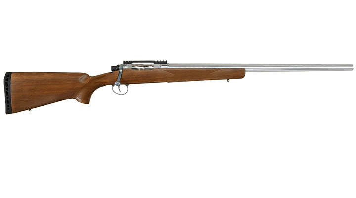 APS / EMG Barrett Fieldcraft Gas Bolt Action Snipergewehr 6mm BB Echtholz / silber Bild 2
