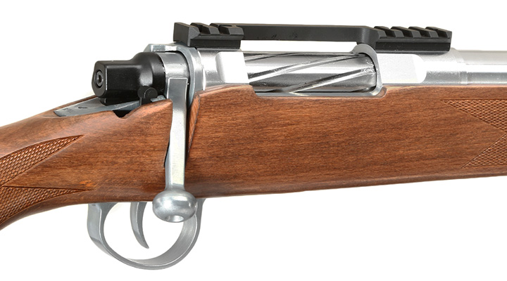 APS / EMG Barrett Fieldcraft Gas Bolt Action Snipergewehr 6mm BB Echtholz / silber Bild 8
