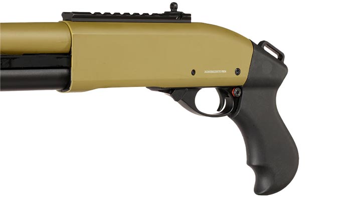 Jag Arms Scattergun Super CQB Vollmetall Pump Action Gas Shotgun 6mm BB tan Bild 8