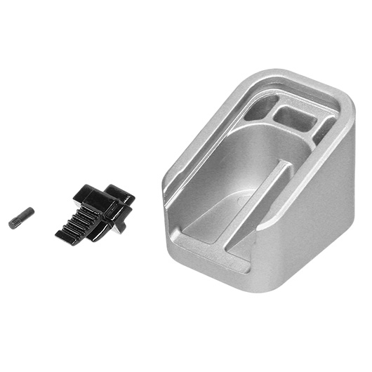 APS / EMG TTI Aluminium Bodenplatte f. APS ACP / TM G17-Style Magazin silber