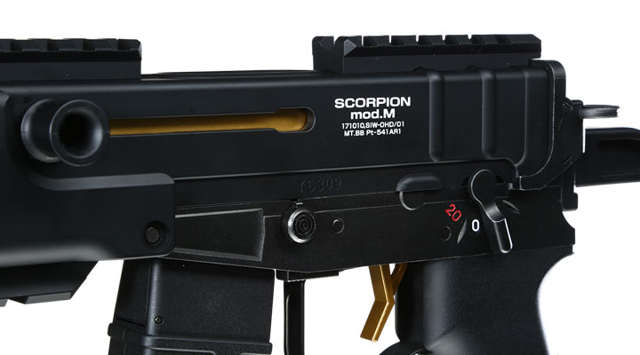 Tokyo Marui Scorpion mod. M S-AEG 6mm BB schwarz / gold Bild 8