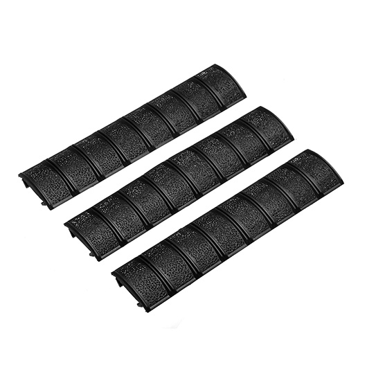 Element Checkered Rubber Rail Covers 160 mm 3 Stck schwarz