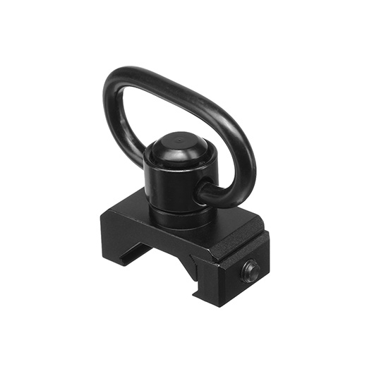 MET Low-Profile QD-Type Tragegurt Adapter inkl. QD Swivel f. 20 - 22mm Schienen schwarz