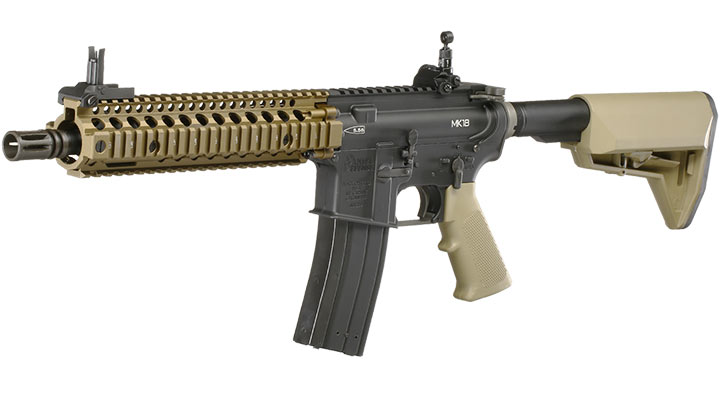 King Arms / EMG Daniel Defense MK18 MOD1 Vollmetall Gas-Blow-Back 6mm BB Dualtone