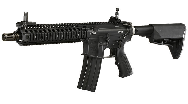 King Arms / EMG Daniel Defense MK18 MOD1 Vollmetall Gas-Blow-Back 6mm BB schwarz