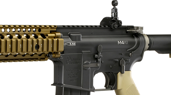 King Arms / EMG Daniel Defense M4A1 RIS II Vollmetall Gas-Blow-Back 6mm BB Dualtone Bild 7