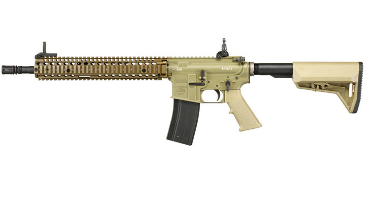 King Arms / EMG Daniel Defense M4A1 RIS II Vollmetall Gas-Blow-Back 6mm BB Dark Earth Bild 1