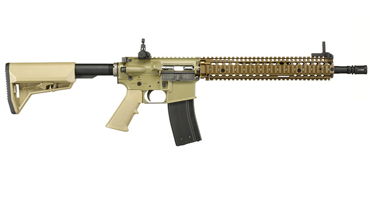 King Arms / EMG Daniel Defense M4A1 RIS II Vollmetall Gas-Blow-Back 6mm BB Dark Earth Bild 2