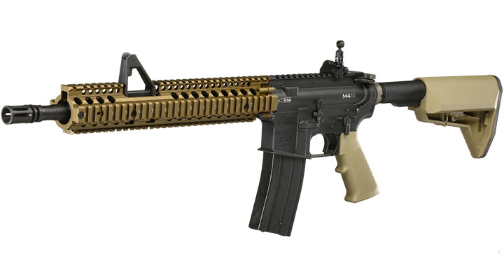 King Arms / EMG Daniel Defense M4A1 RIS II FSP Vollmetall Gas-Blow-Back 6mm BB Dualtone