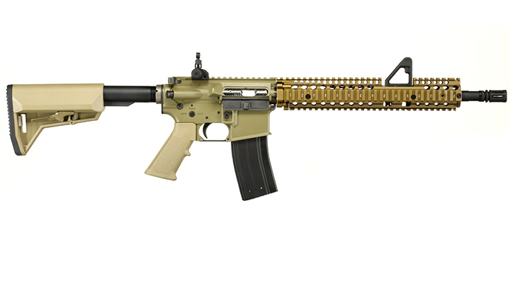 King Arms / EMG Daniel Defense M4A1 RIS II FSP Vollmetall Gas-Blow-Back 6mm BB Dark Earth Bild 2