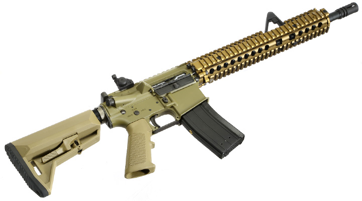 King Arms / EMG Daniel Defense M4A1 RIS II FSP Vollmetall Gas-Blow-Back 6mm BB Dark Earth Bild 4