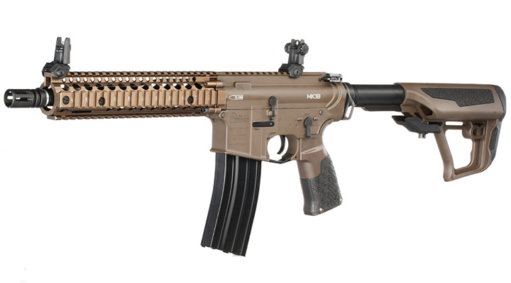 ICS / EMG Daniel Defense MK18 Vollmetall SSS-Mosfet 3.0 S-AEG 6mm BB coyote