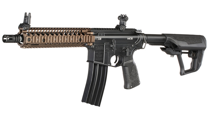 ICS / EMG Daniel Defense MK18 Vollmetall SSS-Mosfet 3.0 S-AEG 6mm BB Dualtone