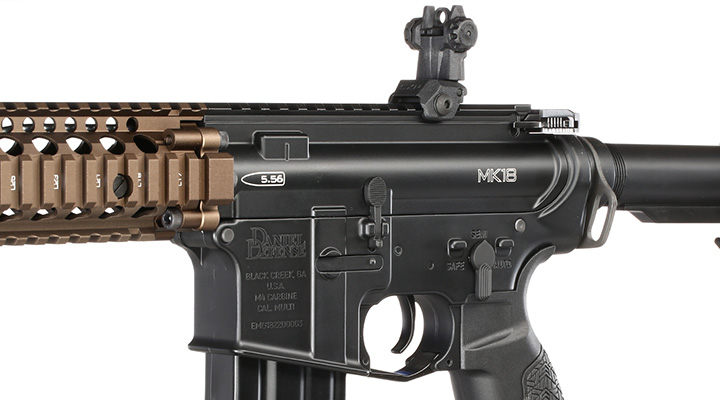 ICS / EMG Daniel Defense MK18 Vollmetall SSS-Mosfet 3.0 S-AEG 6mm BB Dualtone Bild 7