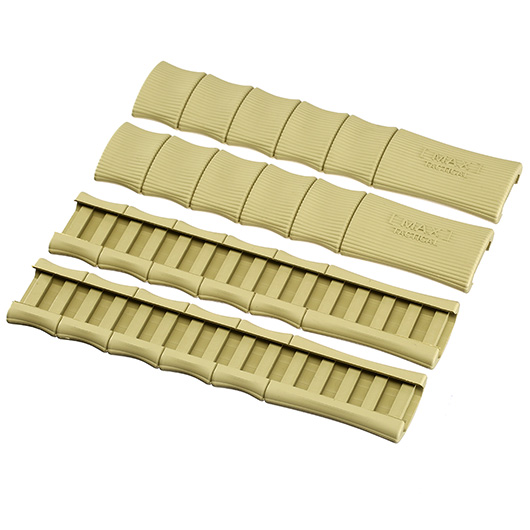 Max Tactical Rubber Bamboo Style Rail Covers (4 Stck) f. 20 - 22mm Schienen Tan Bild 1