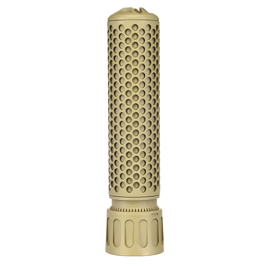 MadBull / Knight's Armament QDC Suppressor Quick Detach mit 3 Prong Flash-Hider 14mm+ Tan Bild 2