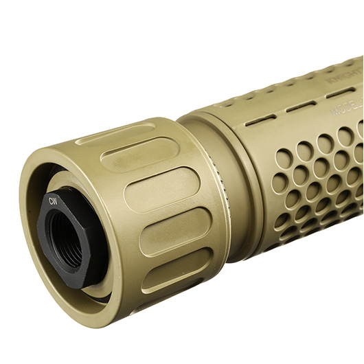 MadBull / Knight's Armament QDC Suppressor Quick Detach mit 3 Prong Flash-Hider 14mm+ Tan Bild 4