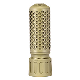 MadBull / Knight's Armament QDC CQB Suppressor Quick Detach mit 3 Prong Flash-Hider 14mm+ Tan Bild 2