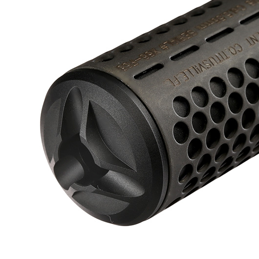 MadBull / Knight's Armament QDC CQB Suppressor Quick Detach mit 3 Prong Flash-Hider 14mm+ schwarz Bild 6