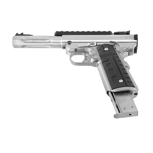 Wei-ETech Galaxy 1911 Premium Vollmetall GBB 6mm BB Satin-Chrome - Short-Version Bild 5