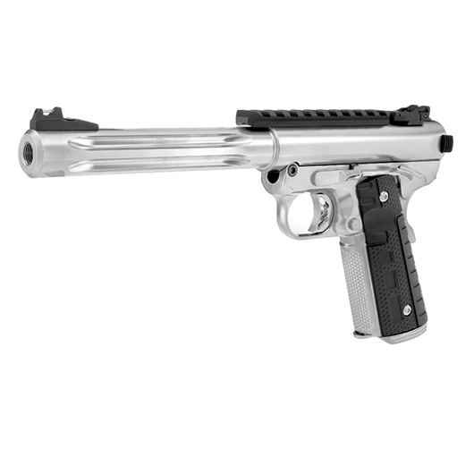 Wei-ETech Galaxy 1911 Premium Vollmetall GBB 6mm BB Satin-Chrome - Long-Version