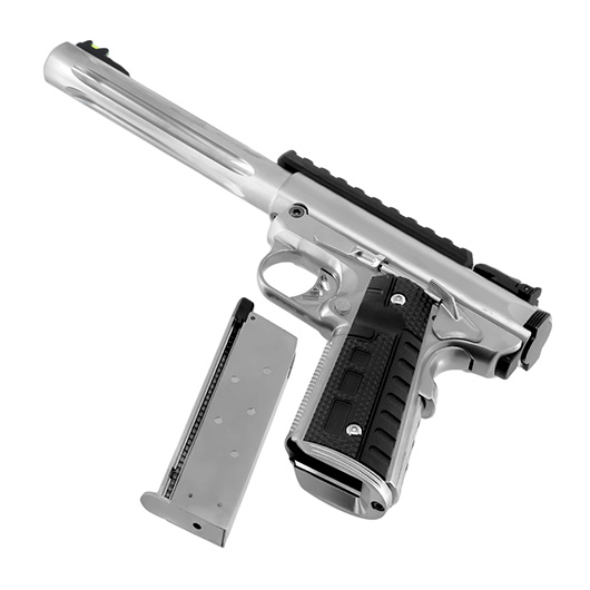 Wei-ETech Galaxy 1911 Premium Vollmetall GBB 6mm BB Satin-Chrome - Long-Version Bild 6