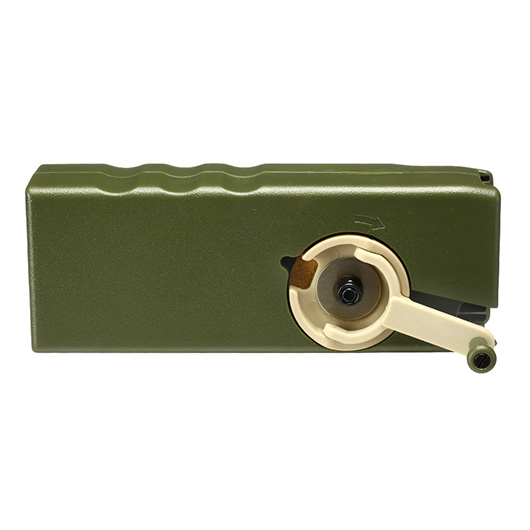 EMG / Odin Innovations M12 Sidewinder Speedloader mit Sound Buffer f. M4 AEG / S-AEG Magazin oliv Bild 1