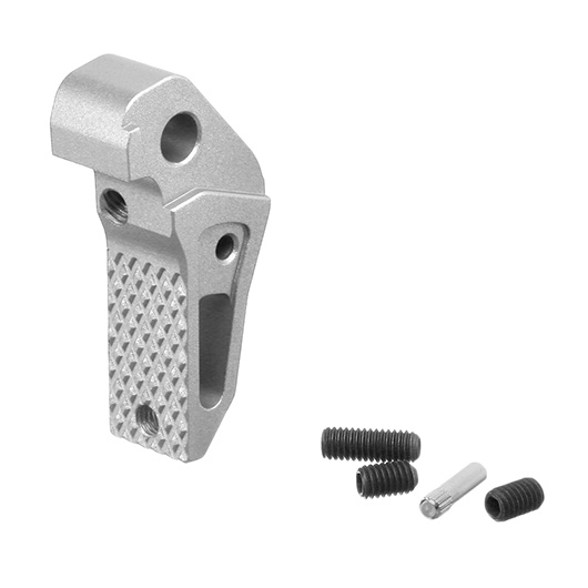 TTI Airsoft CNC Aluminium Tactical Abzug einstellbar f. G-Style / AAP-01 GBB Pistolen silber