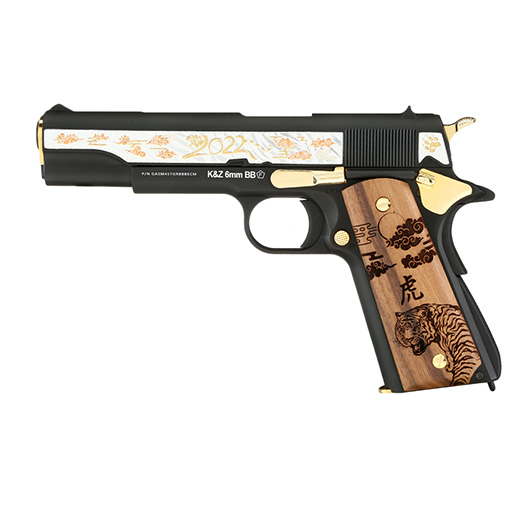 G&G GPM1911A1 Year Of The Tiger 2022 Vollmetall 6mm BB schwarz inkl. Holzschatulle Limited Edition Bild 1