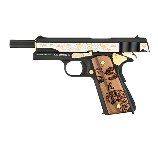 G&G GPM1911A1 Year Of The Tiger 2022 Vollmetall 6mm BB schwarz inkl. Holzschatulle Limited Edition Bild 2