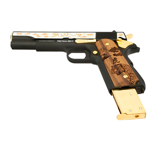 G&G GPM1911A1 Year Of The Tiger 2022 Vollmetall 6mm BB schwarz inkl. Holzschatulle Limited Edition Bild 5