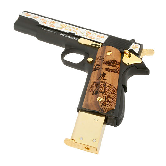 G&G GPM1911A1 Year Of The Tiger 2022 Vollmetall 6mm BB schwarz inkl. Holzschatulle Limited Edition Bild 6
