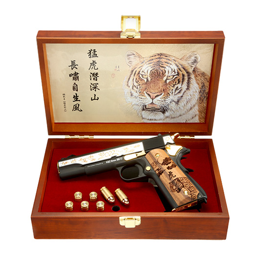 G&G GPM1911A1 Year Of The Tiger 2022 Vollmetall 6mm BB schwarz inkl. Holzschatulle Limited Edition Bild 8