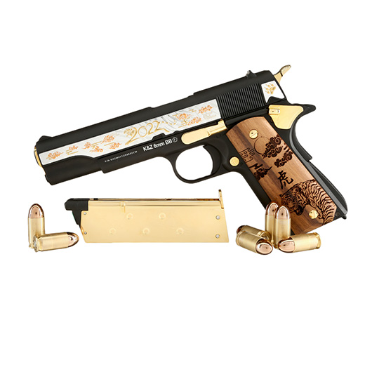 G&G GPM1911A1 Year Of The Tiger 2022 Vollmetall 6mm BB schwarz inkl. Holzschatulle Limited Edition Bild 9