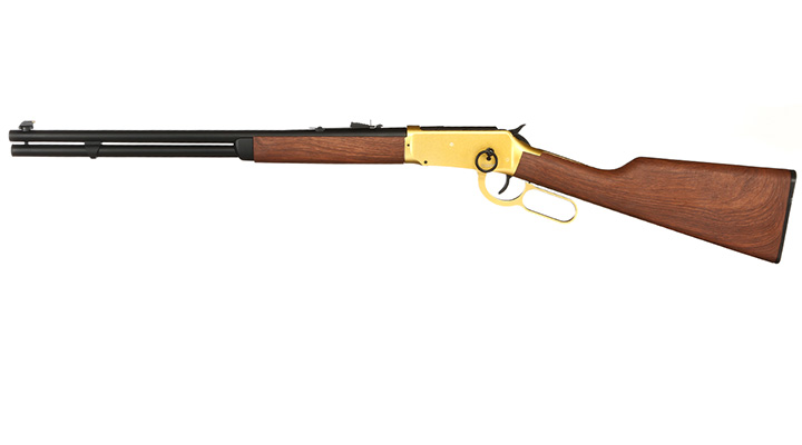 Double Bell M1894 Western Rifle mit Hlsenauswurf Vollmetall CO2 6mm BB gold - Holzoptik Bild 1