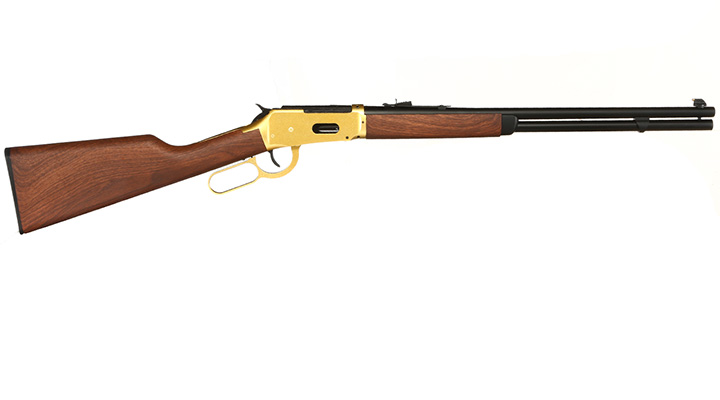 Double Bell M1894 Western Rifle mit Hlsenauswurf Vollmetall CO2 6mm BB gold - Holzoptik Bild 2