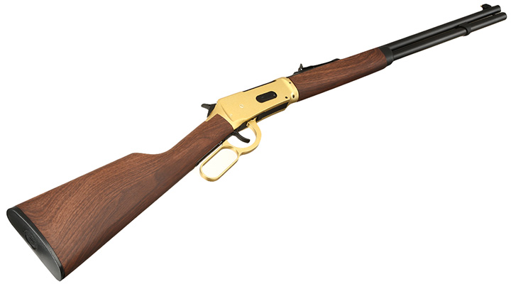 Double Bell M1894 Western Rifle mit Hlsenauswurf Vollmetall CO2 6mm BB gold - Holzoptik Bild 4