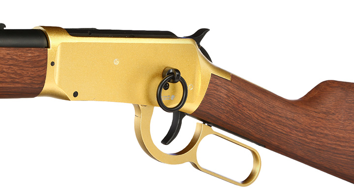 Double Bell M1894 Western Rifle mit Hlsenauswurf Vollmetall CO2 6mm BB gold - Holzoptik Bild 7