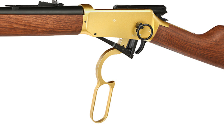 Double Bell M1894 Western Rifle mit Hlsenauswurf Vollmetall CO2 6mm BB gold - Holzoptik Bild 8