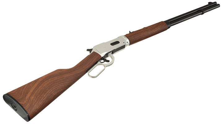 Double Bell M1894 Western Rifle mit Hlsenauswurf Vollmetall CO2 6mm BB silber - Holzoptik Bild 4