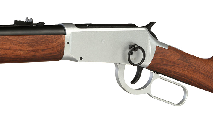 Double Bell M1894 Western Rifle mit Hlsenauswurf Vollmetall CO2 6mm BB silber - Holzoptik Bild 7