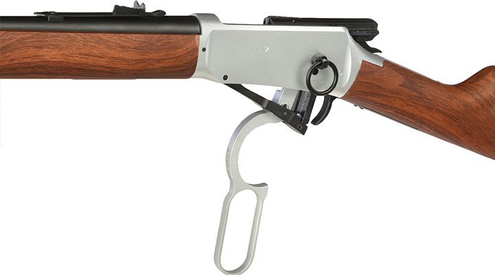 Double Bell M1894 Western Rifle mit Hlsenauswurf Vollmetall CO2 6mm BB silber - Holzoptik Bild 8