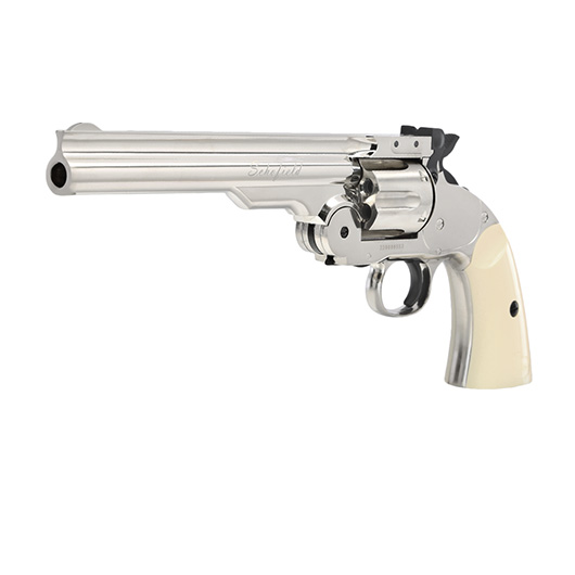 ASG Schofield 1877 6 Zoll Revolver Vollmetall CO2 6mm BB Silber-Chrom-Finish