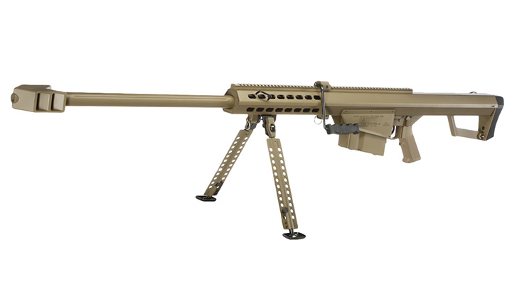 Snow Wolf Barrett M82A1 Vollmetall Bolt-Action Snipergewehr Springer 6mm BB Tan
