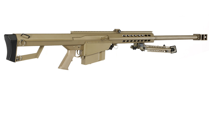 Snow Wolf Barrett M82A1 Vollmetall Bolt-Action Snipergewehr Springer 6mm BB Tan Bild 3