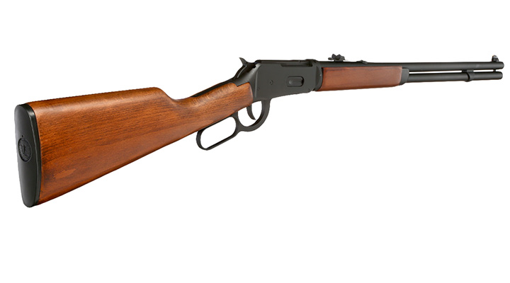 Double Bell M1894 Western Rifle mit Hlsenauswurf Vollmetall CO2 6mm BB schwarz - Echtholz-Version Bild 3