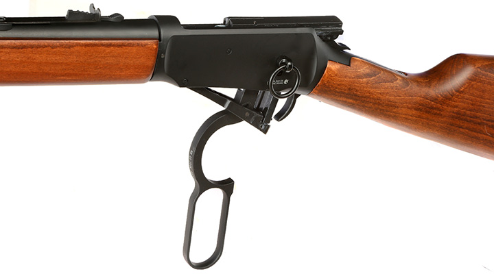 Double Bell M1894 Western Rifle mit Hlsenauswurf Vollmetall CO2 6mm BB schwarz - Echtholz-Version Bild 8