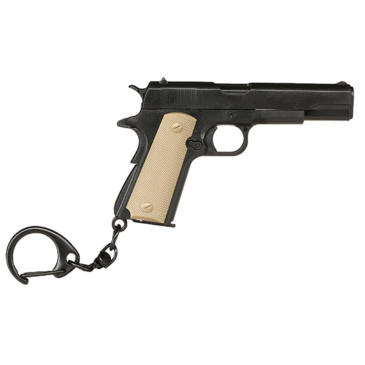 WoSport 1:4 M1911 A1 Miniaturmodell / Deko / Keyring schwarz / hellbraun Bild 2